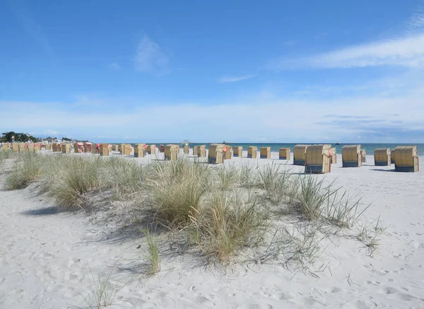 Beach, Groemitz, baltic Sea, Schleswig-Holstein, Germany — стоковое фото