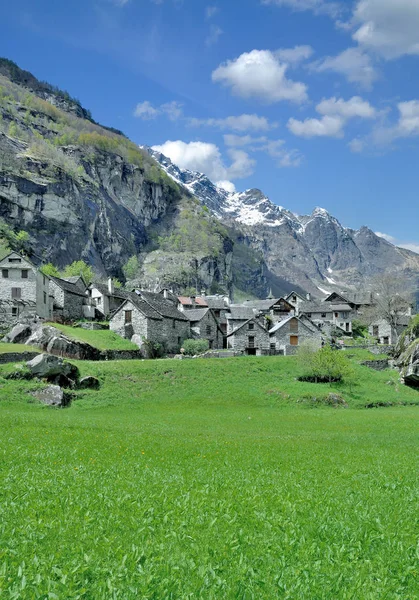 Traditional Village Sonlerto Val Bavona Locarno Ticino Canton Switzerland — Stock Photo, Image