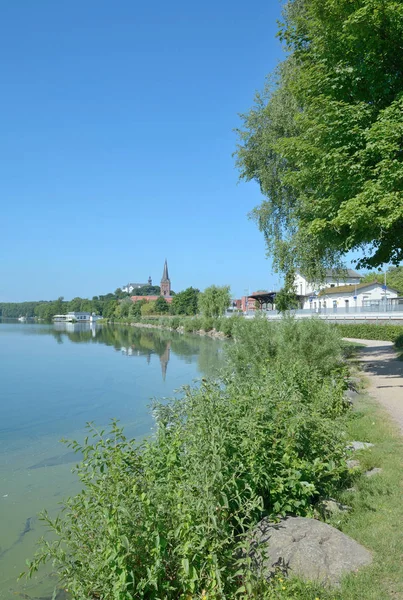 Promenada Nad Jeziorem Grosser Ploener See Ploen Holstein Switzerland Schleswig — Zdjęcie stockowe