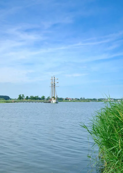 Jezera Achterwasser Usedom Nedaleko Synovce Baltského Moře Mecklenburg Západní Pomořany — Stock fotografie