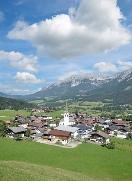 Village Ellmau Wilden Kaiser Tyrolen Österrike — Stockfoto