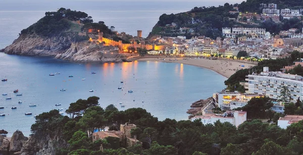 Popular Village Tossa Mar Costa Brava Catalonia Mediterranean Sea Spain — Stock Photo, Image