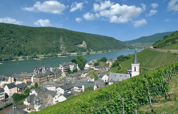 Famous Wine Village Assmannshausen Rheingau Rhine River Germany — Stock Photo, Image