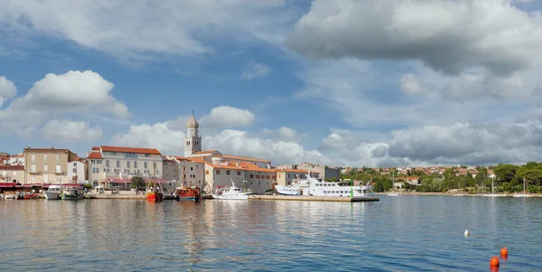 Krk Miasto Wyspie Krk Nad Adriatykiem Chorwacja — Zdjęcie stockowe
