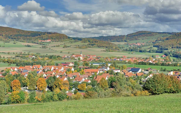 Pueblo Oberfladungen Bavarian Rhoen Baviera Alemania — Foto de Stock
