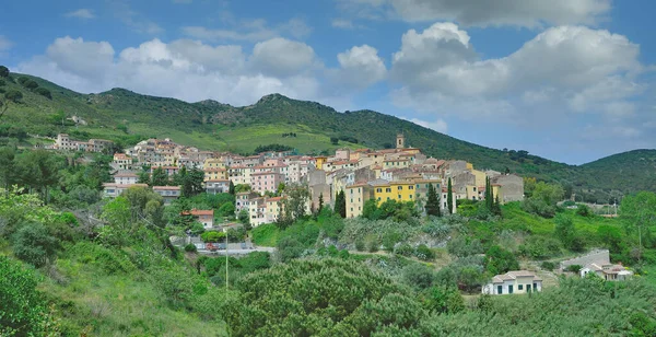 Mountain Village Rio Nell Elba Острові Ельба Тоскана Італія — стокове фото