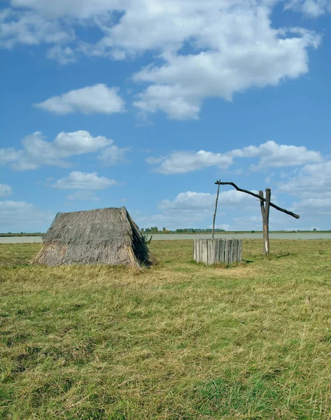 Hut Well Neusiedlersee Burgenland Austria — стокове фото