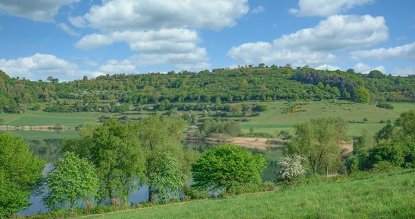 Lago Del Cráter Llamado Schalkenmehrener Maar Eifel Alemania —  Fotos de Stock