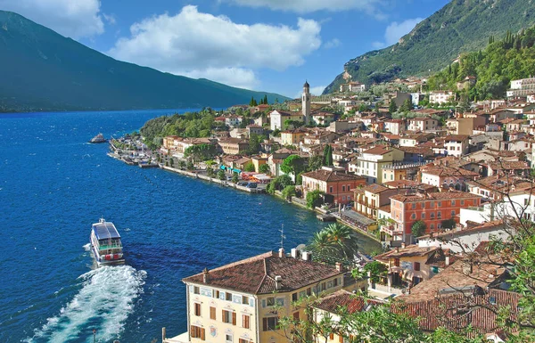 Village Limone Sul Garda Vid Gardasjön Italien — Stockfoto