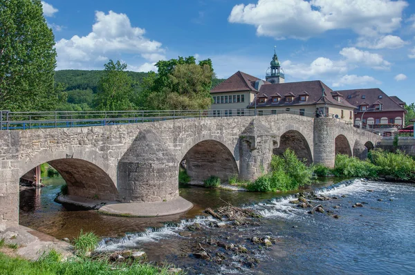 Obermassfeld Grimmenthal Vid Werra River Thüringen Tyskland — Stockfoto