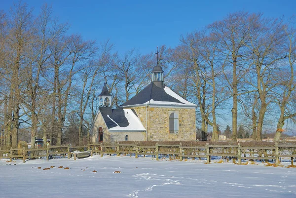 Fischbach Chapel Baraque Michel Hautes Fagnes Belgium — Stock Photo, Image