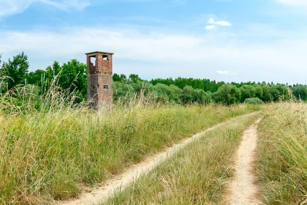 Old Brick Watch Tower Overlooking Ancient Border Crossing Europe Asia — Stock Photo, Image