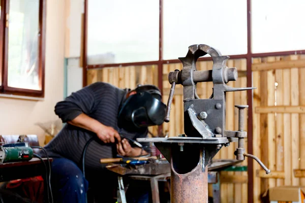 Herramienta Vise Industrial Taller Para Apoyar Trabajo Duro Herramienta Para —  Fotos de Stock