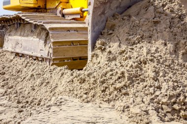 Paletli parça, buldozer makine tesviye inşaat oturmak