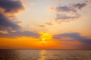 Akdeniz erken sabah şafak, gündoğumu,