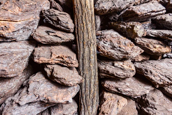 Armazenamento Carvão Madeira Seca Carvão Vegetal Empilhado Pronto Para Ussage — Fotografia de Stock