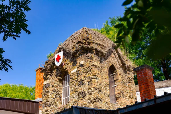 Zrenjanin Vojvodina Serbien August 2017 Banner Des Roten Kreuzes Auf — Stockfoto