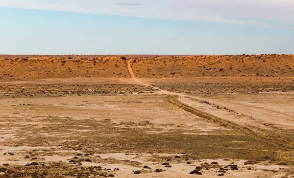 Duże Czerwone Wydmy Kultowego Australian Landmark Początku Toru Simpson Pobliżu — Zdjęcie stockowe