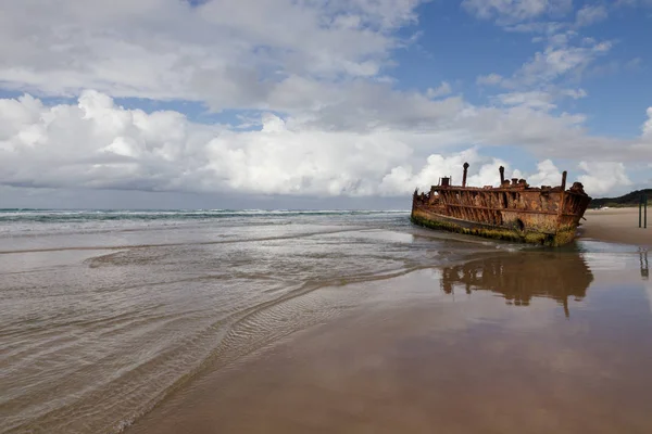 Naufrágio Maheno Ilha Fraser — Fotografia de Stock