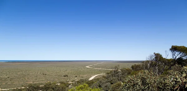 Nullarbor Plain Part Area Flat Almost Treeless Semi Arid Country — Stock Photo, Image
