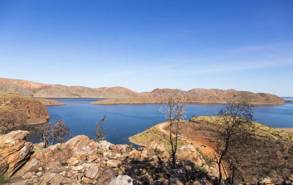 Lake Argyle Western Australia Largest Australia Second Largest Freshwater Man — Stock Photo, Image