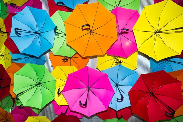 Parasols Avec Nombreuses Couleurs — Photo