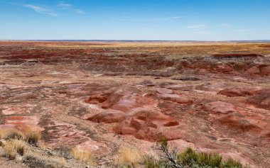 Boyalı Çöl taşlaşmış orman Milli Parkı Navajo ve Apache ilçenin kuzeydoğu Arizona parçası var. Güneybatı Amerika Birleşik Devletleri ve hangi boyalı çöl ben alır üzerinden birçok yerinde yüzeyinde görünür renkli Chinle