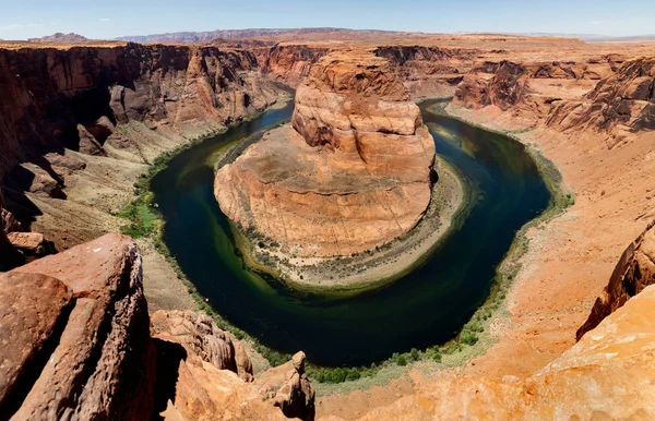 Horseshoe Bend Horseshoe Shaped Incised Meander Colorado River Located Town — Stock Photo, Image