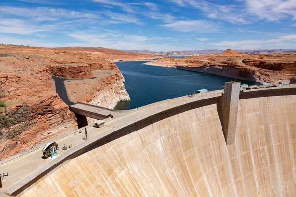 Glen Canyon Dam Arch Gravitation Hårdnafördämningen Coloradofloden Norra Arizona Usa — Stockfoto