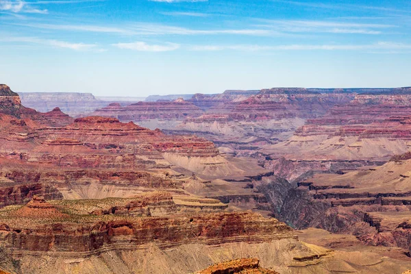 South Rim Wielkiego Kanionu Rzeźbione Przez Rzeki Kolorado Arizonie Warstwową — Zdjęcie stockowe