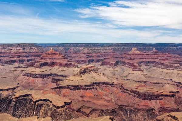 South Rim Wielkiego Kanionu Rzeźbione Przez Rzeki Kolorado Arizonie Warstwową — Zdjęcie stockowe