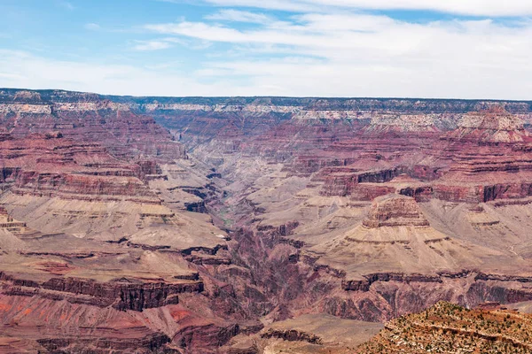 South Rim Wielkiego Kanionu Rzeźbione Przez Rzeki Kolorado Arizonie Warstwową — Zdjęcie stockowe