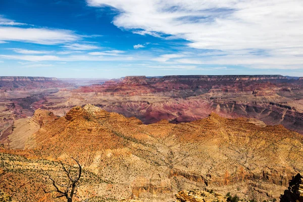 South Rim Wielkiego Kanionu Rzeźbione Przez Rzeki Kolorado Arizonie Warstwową — Zdjęcie stockowe