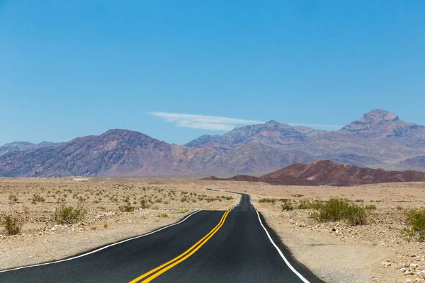 Cesta Přes Death Valley Usa Nejteplejší Místo Zemi Nejnižší Bod — Stock fotografie