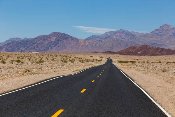 Vägen Genom Death Valley Usa Hetaste Platsen Jorden Och Lägsta — Stockfoto
