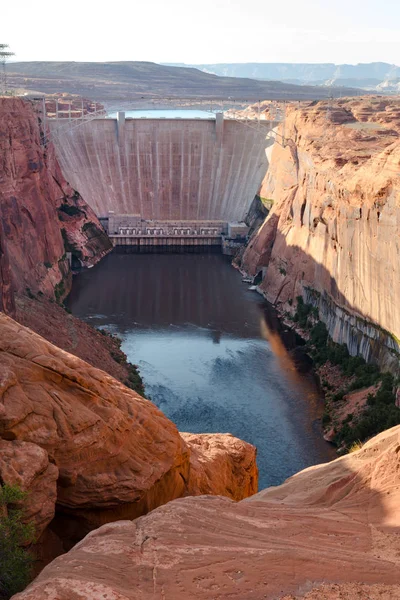Glen Canyon Dam Arch Gravitation Hårdnafördämningen Coloradofloden Norra Arizona Usa — Stockfoto