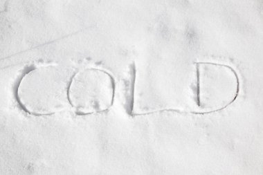 cold written in snow