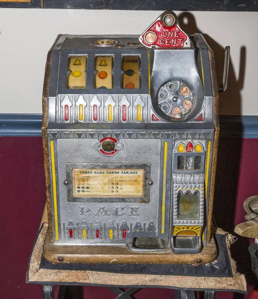 an old fashioned slot machine