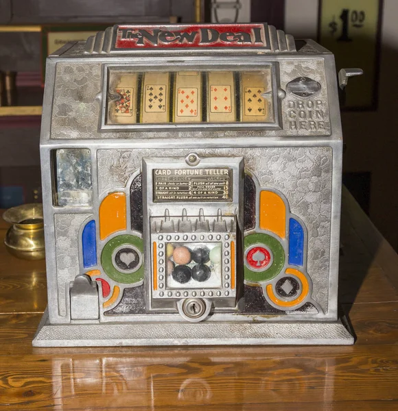 an old fashioned slot machine