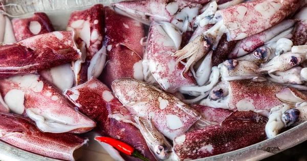 Bowl Calamari Market — Stock Photo, Image