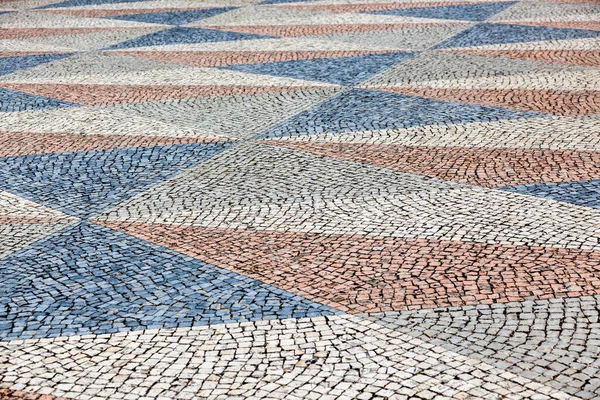 Bruk Lizbonie Wykonany Małych Płytek — Zdjęcie stockowe