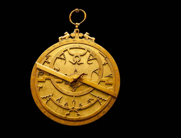 Astrolabe Instrument Służący Dokonywania Pomiarów Astronomicznych Typowo Wysokości Ciał Niebieskich — Zdjęcie stockowe