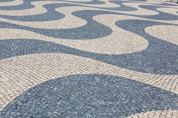 Lizbon Küçük Fayanslardan Yapılmış Asfalt — Stok fotoğraf