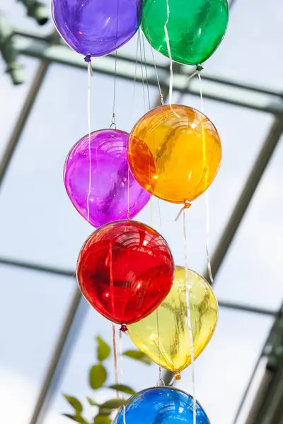 Mycket Festliga Ballonger Men Dessa Gjorda Glas — Stockfoto