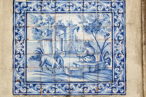 Antique Tiles Found Wall Europe — Stock Photo, Image