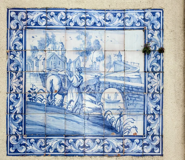 Antique Tiles Found Wall Europe — Stock Photo, Image