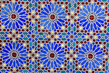 Avrupa 'da duvarda bulunan antika fayanslar. Cartegena 'da İspanyol fayansları