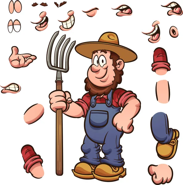 Agricultor de desenhos animados —  Vetores de Stock