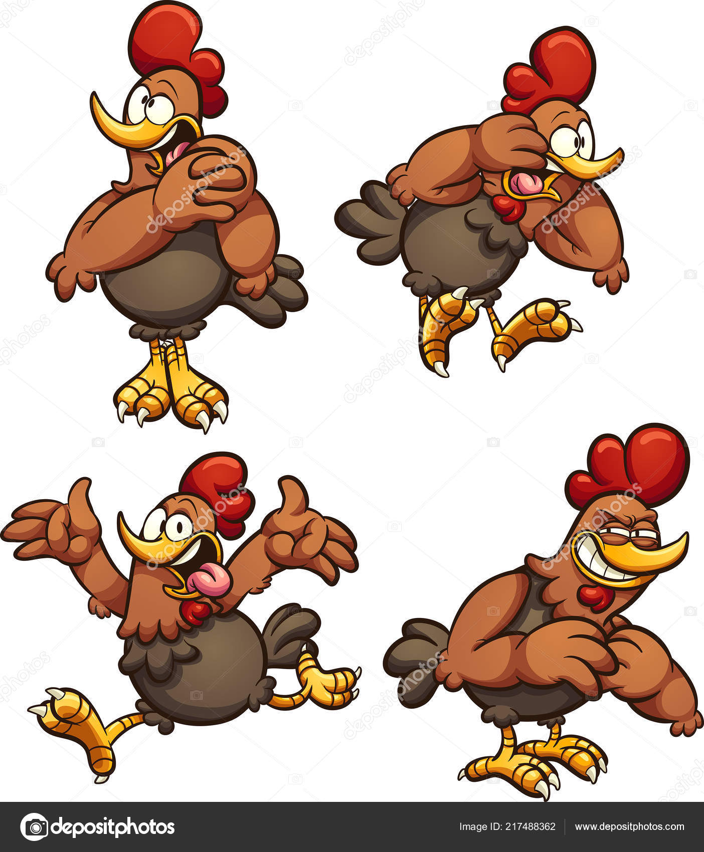 Cartoon Chicken Different Poses Vector Clip Art Illustration Simple Gradients Stock Vector Image By C Memoangeles Cartoon Chicken Different Poses Vector Clip Art Illustration Simple Gradients Stock Vector Image By C Memoangeles