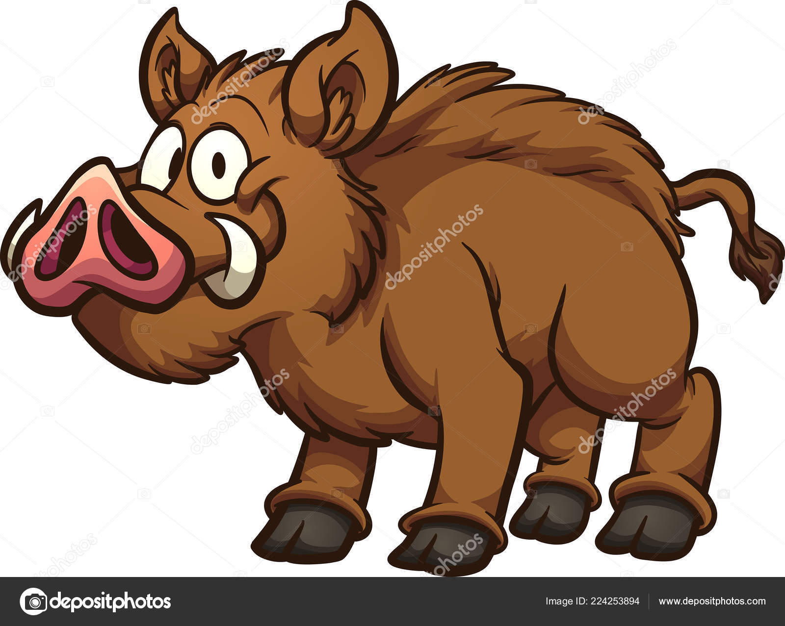 멧돼지입니다 간단한 그라디언트 그림입니다 레이어에 스톡 벡터 - ©memoangeles 224253894, image size:1600x1277